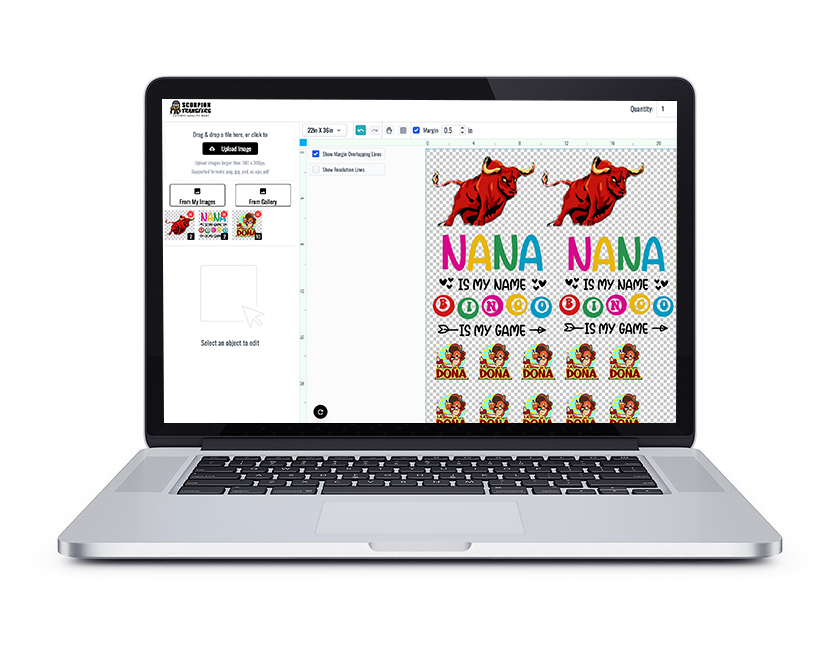 Upload an Ultra Soft DTF GANG SHEET